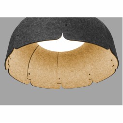 Colgante Mute gris oscuro y marrón 4000k Faro